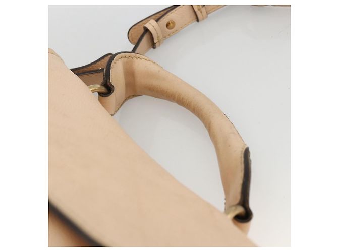 Chloé Borsa a mano in pelle Chloe Elsie 2 in 1 Beige Oro Auth bs33833 D'oro - vista 14