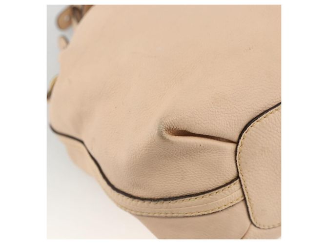 Chloé Borsa a mano in pelle Chloe Elsie 2 in 1 Beige Oro Auth bs33833 D'oro - vista 16