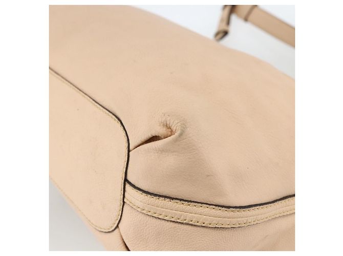 Chloé Borsa a mano in pelle Chloe Elsie 2 in 1 Beige Oro Auth bs33833 D'oro - vista 17