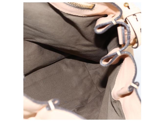 Chloé Borsa a mano in pelle Chloe Elsie 2 in 1 Beige Oro Auth bs33833 D'oro - vista 20