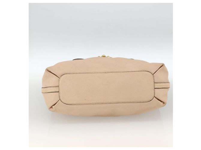 Chloé Borsa a mano in pelle Chloe Elsie 2 in 1 Beige Oro Auth bs33833 D'oro - vista 5