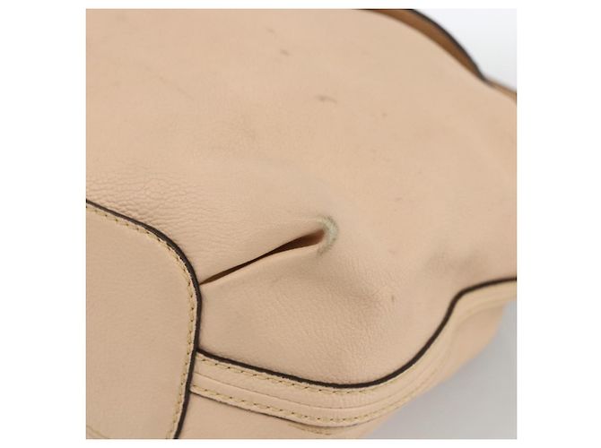 Chloé Borsa a mano in pelle Chloe Elsie 2 in 1 Beige Oro Auth bs33833 D'oro - vista 9