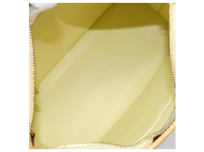 LOUIS VUITTON Bolso de Mano Monogram Vernis Houston Amarillo Lima M91055 LV Auth th6608 Dorado - vista 11
