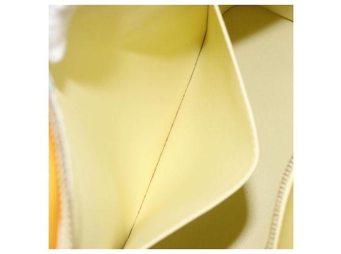 LOUIS VUITTON Bolso de Mano Monogram Vernis Houston Amarillo Lima M91055 LV Auth th6608 Dorado - vista 25