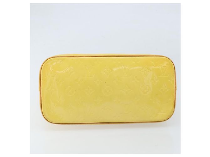 LOUIS VUITTON Bolso de Mano Monogram Vernis Houston Amarillo Lima M91055 LV Auth th6608 Dorado - vista 5
