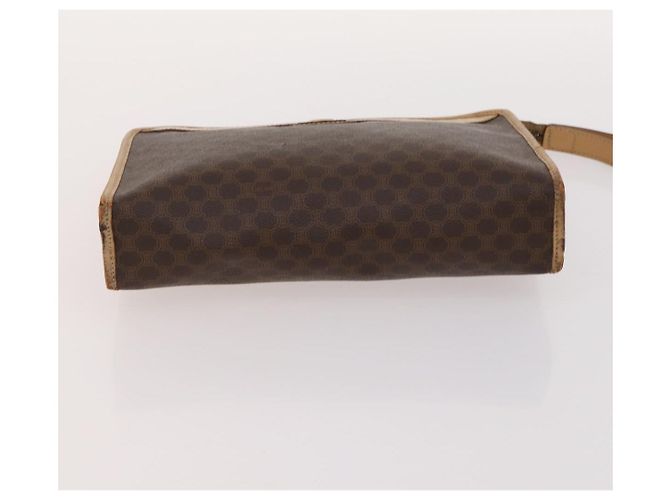 Céline Borsa in tela Macadam CELINE in pelle PVC 3 pezzi marrone beige Auth fm5164 - vista 18