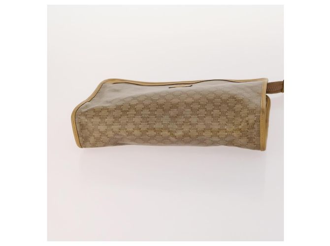 Céline Borsa in tela Macadam CELINE in pelle PVC 3 pezzi marrone beige Auth fm5164 - vista 6