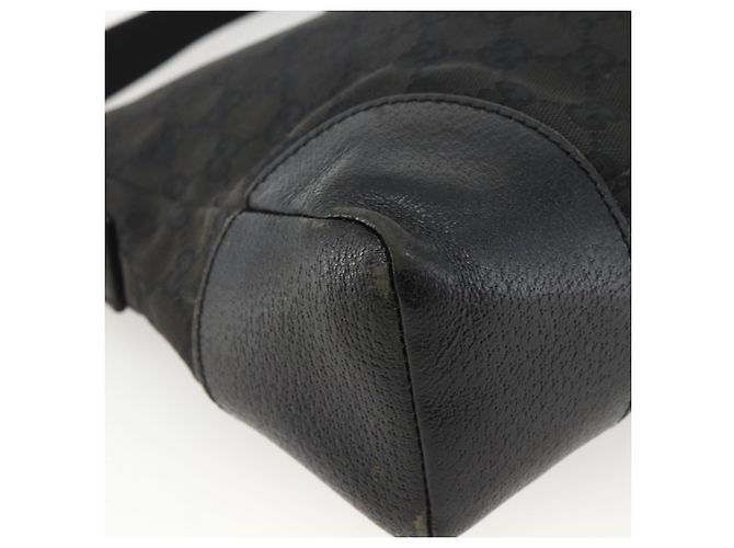 Borsa a Spalla GG Canvas Gucci Nera Argento 114273 Auth ep13647 Nero - vista 14