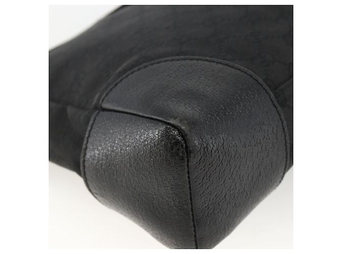 Borsa a Spalla GG Canvas Gucci Nera Argento 114273 Auth ep13647 Nero - vista 16