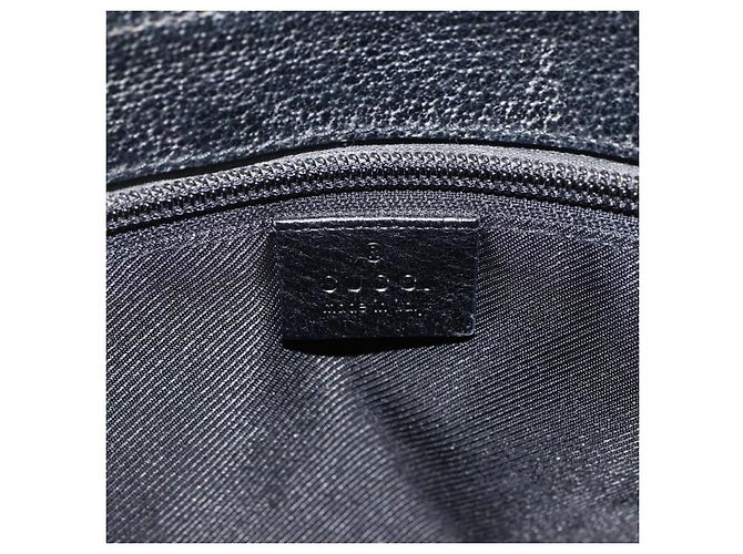 Borsa a Spalla GG Canvas Gucci Nera Argento 114273 Auth ep13647 Nero - vista 18