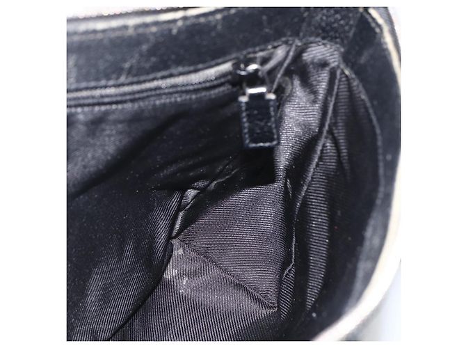 Borsa a Spalla GG Canvas Gucci Nera Argento 114273 Auth ep13647 Nero - vista 19