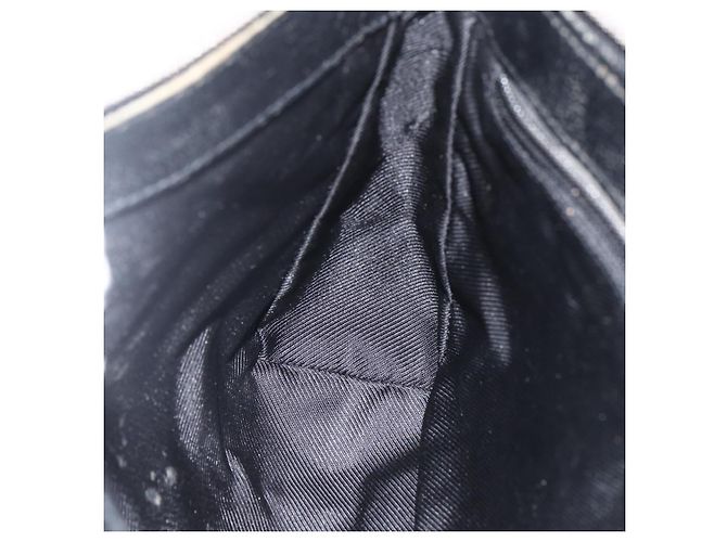 Borsa a Spalla GG Canvas Gucci Nera Argento 114273 Auth ep13647 Nero - vista 20