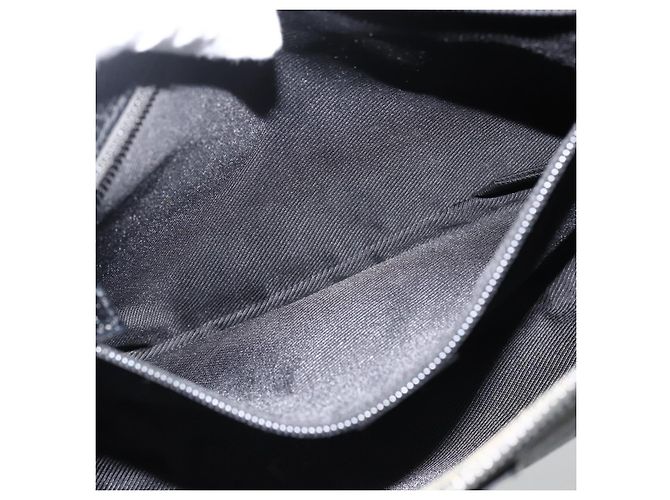 Borsa a Spalla GG Canvas Gucci Nera Argento 114273 Auth ep13647 Nero - vista 22
