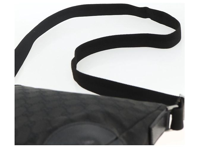 Borsa a Spalla GG Canvas Gucci Nera Argento 114273 Auth ep13647 Nero - vista 8