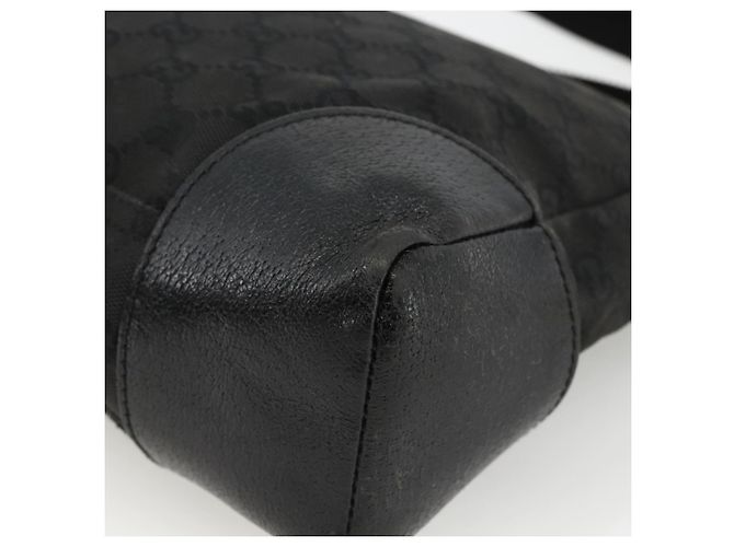 Borsa a Spalla GG Canvas Gucci Nera Argento 114273 Auth ep13647 Nero - vista 9