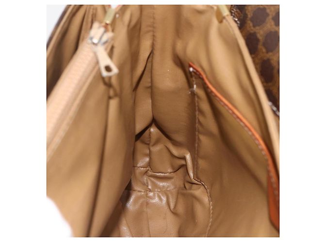 Céline Borsa a Spalla in Tela Macadam CELINE in Pelle PVC Marrone Oro Auth ka2871 D'oro - vista 19