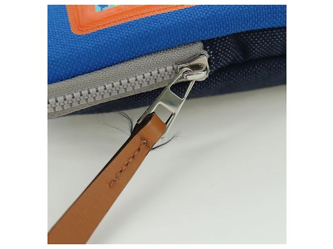 LOEWE Pochette in Tela Blu Argento Auth LNZ470M - vista 10