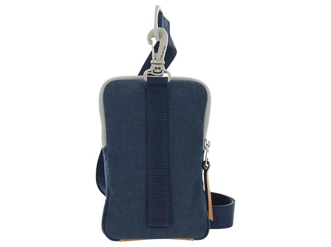 LOEWE Pochette in Tela Blu Argento Auth LNZ470M - vista 2