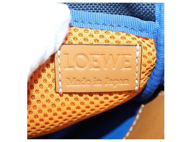 LOEWE Pochette in Tela Blu Argento Auth LNZ470M - vista 22