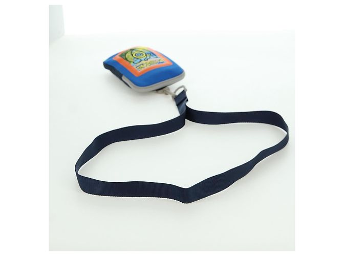LOEWE Pochette in Tela Blu Argento Auth LNZ470M - vista 7