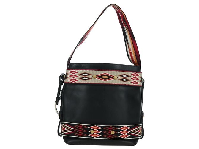 Borsa a Spalla Christian Dior in Pelle 2way Nera Oro Auth 171453SAV Nero D'oro - vista 13