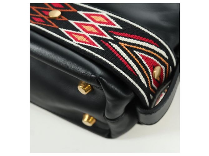 Borsa a Spalla Christian Dior in Pelle 2way Nera Oro Auth 171453SAV Nero D'oro - vista 19