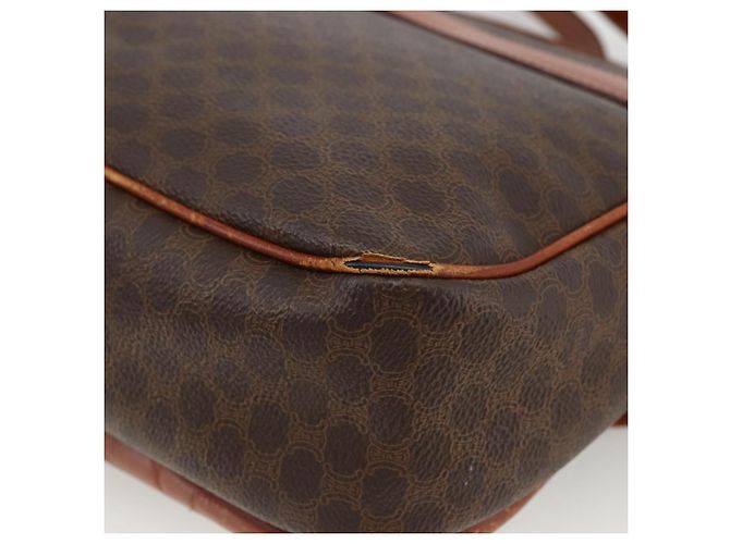 Céline Borsa a Spalla in Tela Macadam CELINE in Pelle PVC Marrone Oro Auth bs33742 D'oro - vista 17