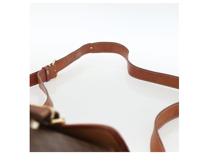 Céline Borsa a Spalla in Tela Macadam CELINE in Pelle PVC Marrone Oro Auth bs33742 D'oro - vista 9