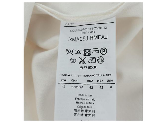 Emporio Armani Camisa Armani Tops de algodón blanca Auth 158589M Blanco - vista 12