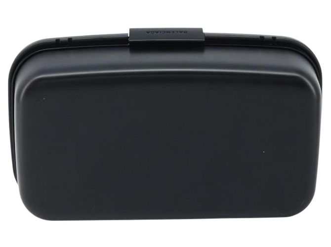 BALENCIAGA Borsa Clutch Lunch box in plastica Nera 638209 Auth hk3554 Nero - vista 2