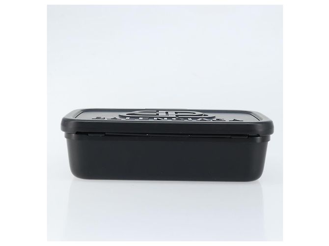 BALENCIAGA Borsa Clutch Lunch box in plastica Nera 638209 Auth hk3554 Nero - vista 6