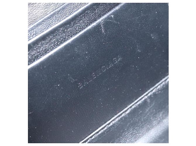 BALENCIAGA Borsa Clutch Lunch box in plastica Nera 638209 Auth hk3554 Nero - vista 9