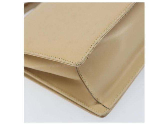 Borsa a Spalla Gancini in Pelle Beige Oro Auth 171532 di Salvatore Ferragamo - vista 16