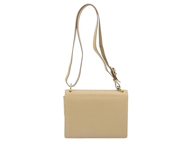 Borsa a Spalla Gancini in Pelle Beige Oro Auth 171532 di Salvatore Ferragamo - vista 2
