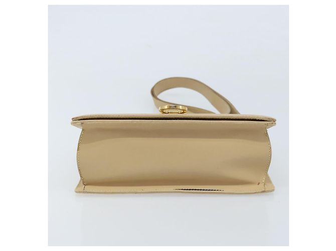 Borsa a Spalla Gancini in Pelle Beige Oro Auth 171532 di Salvatore Ferragamo - vista 5