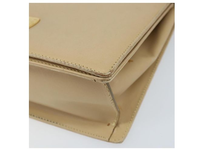 Borsa a Spalla Gancini in Pelle Beige Oro Auth 171532 di Salvatore Ferragamo - vista 9