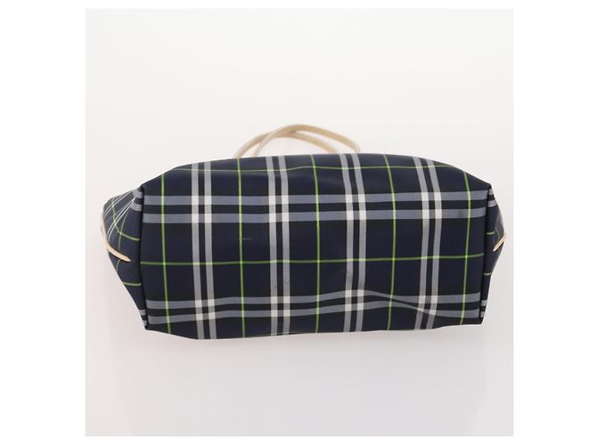 Borsa in nylon Burberry Nova Check Blue Label 5 pezzi Nero Blu Auth fm5240 Beige - vista 20