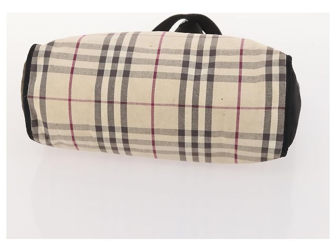 Borsa in nylon Burberry Nova Check Blue Label 5 pezzi Nero Blu Auth fm5240 Beige - vista 25