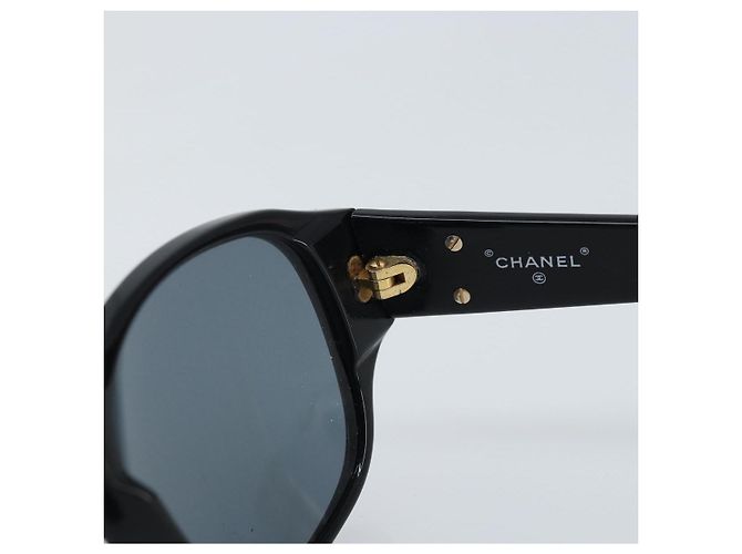 Gafas de sol CHANEL de plástico Negro CC Auth bs33724 - vista 10