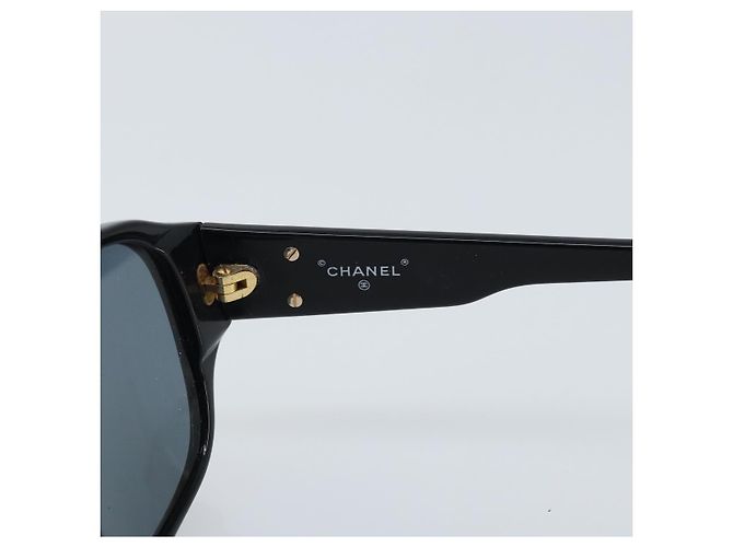 Gafas de sol CHANEL de plástico Negro CC Auth bs33724 - vista 9