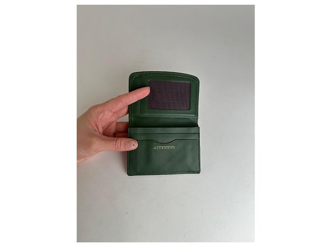 Vintage Givenchy Leather Card Holder Green - view 3