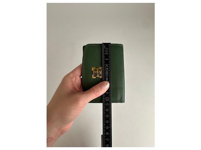 Vintage Givenchy Leather Card Holder Green - view 5