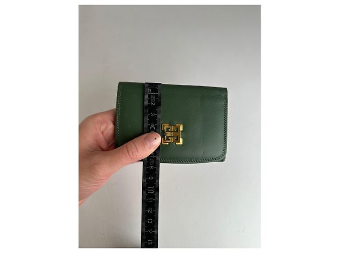 Vintage Givenchy Leather Card Holder Green - view 6