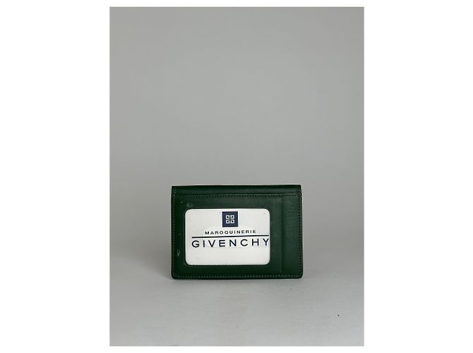 Vintage Givenchy Leather Card Holder Green - view 8