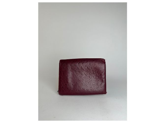 Vintage Givenchy Ostrich Leather Wallet Purple - view 2