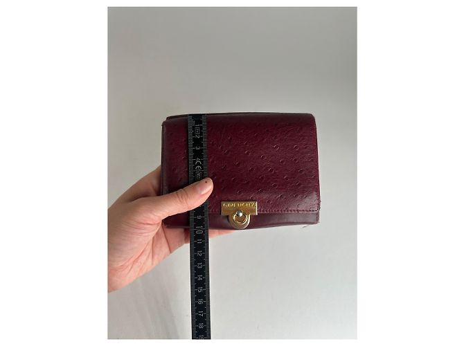 Vintage Givenchy Ostrich Leather Wallet Purple - view 5