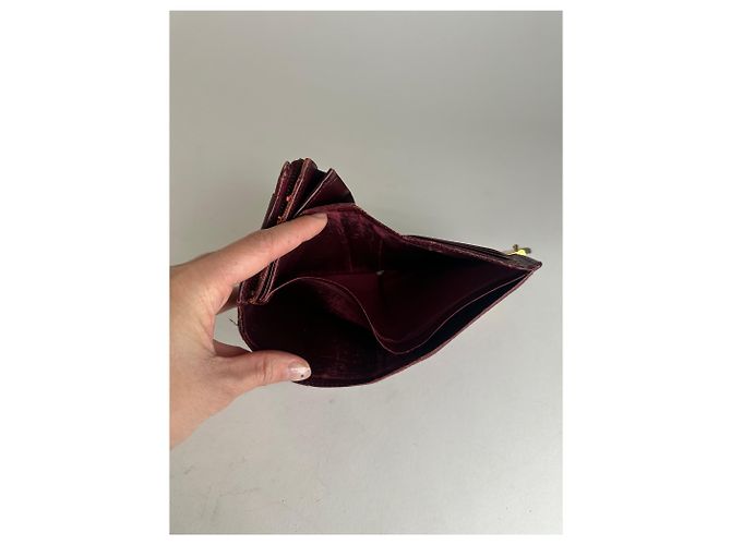 Vintage Givenchy Ostrich Leather Wallet Purple - view 6