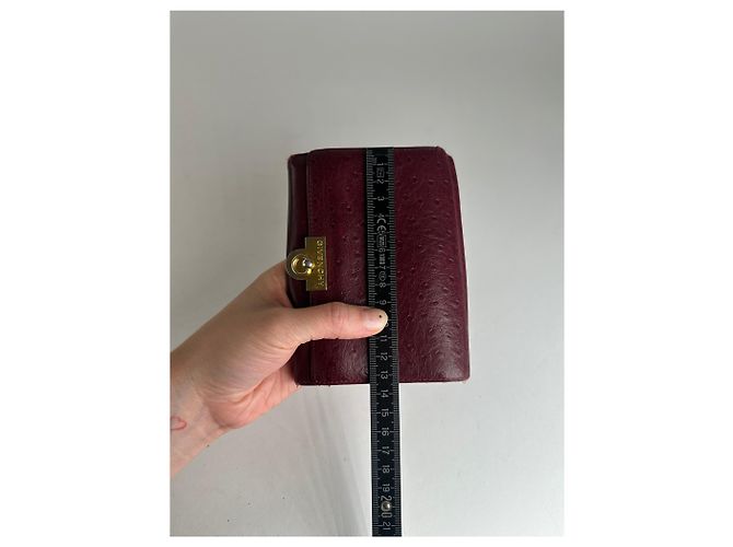 Vintage Givenchy Ostrich Leather Wallet Purple - view 7