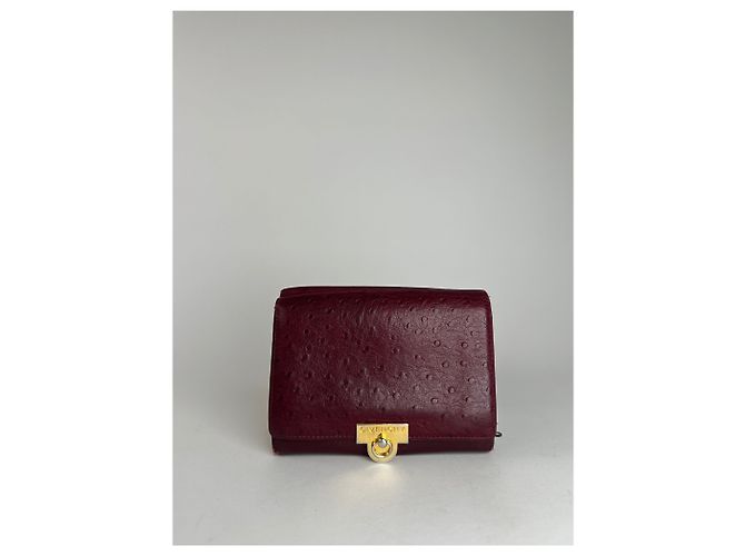 Vintage Givenchy Ostrich Leather Wallet Purple - view 8