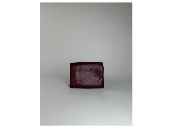 Vintage Givenchy Ostrich Leather Wallet Purple - view 9